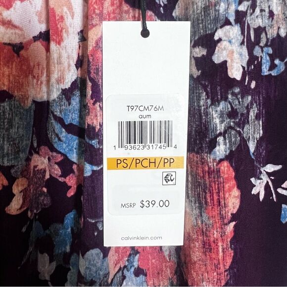 Calvin Klein Floral Sleeveless Top - Purple and Pink - Picture 6 of 6